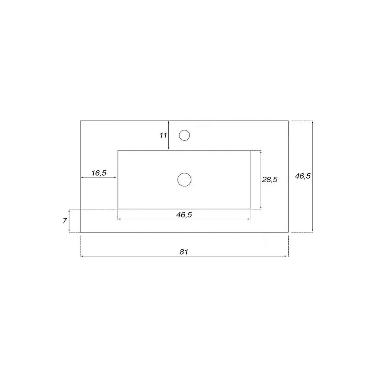 Composizione Bagno Sospesa 80 cm con Consolle in Ceramica e Cassetti Slow Motion Collezione Star Cubi&co - Rovere Dolomite