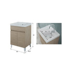 900340 - Lavatoio da Bagno 60 cm con Vasca in Ceramica - Collezione Aurora Bathcore