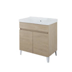 900343 - Lavatoio da Bagno 80 cm con Vasca in Ceramica Collezione Aurora Bathcore - Rovere Dolomite
