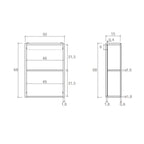  Specchio contenitore 50x15x68 cm con 1 anta Cubi&Co - Bianco lucido by CeramicStore | Lo specialista del tuo bagno