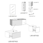  Composizione bagno sospesa con lavabo