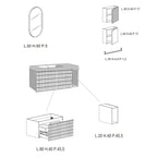  Composizione bagno sospesa con lavabo