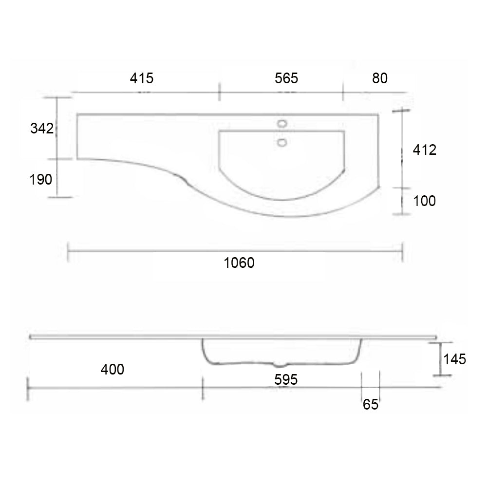  Composizione bagno Cloud con mobile lavabo e specchio retroilluminato cm106x50 Grigio Corda by CeramicStore | Lo specialista del tuo bagno