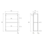  Specchio contenitore 60x15x68 cm con 2 ante Cubi&Co - Bianco lucido by CeramicStore | Lo specialista del tuo bagno