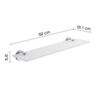  Mensola 55 cm in Acciaio Inox e Cromall Gedy serie Felce - Cromato