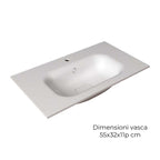  Composizione bagno sospesa con lavabo