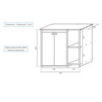  Mobile coprilavatrice in pvc con ante e due ripiani by CeramicStore | Lo specialista del tuo bagno