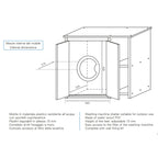  Mobile coprilavatrice in pvc con ante e due ripiani by CeramicStore | Lo specialista del tuo bagno
