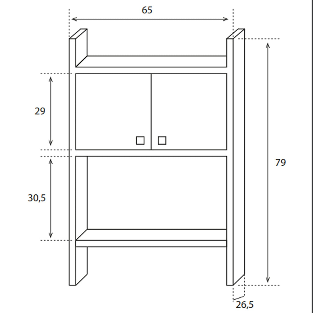  Mobile sopralavatrice in pvc con ante e ripiano by CeramicStore | Lo specialista del tuo bagno