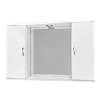 Pensile bagno con specchio e due ante completo di faretto cm 94