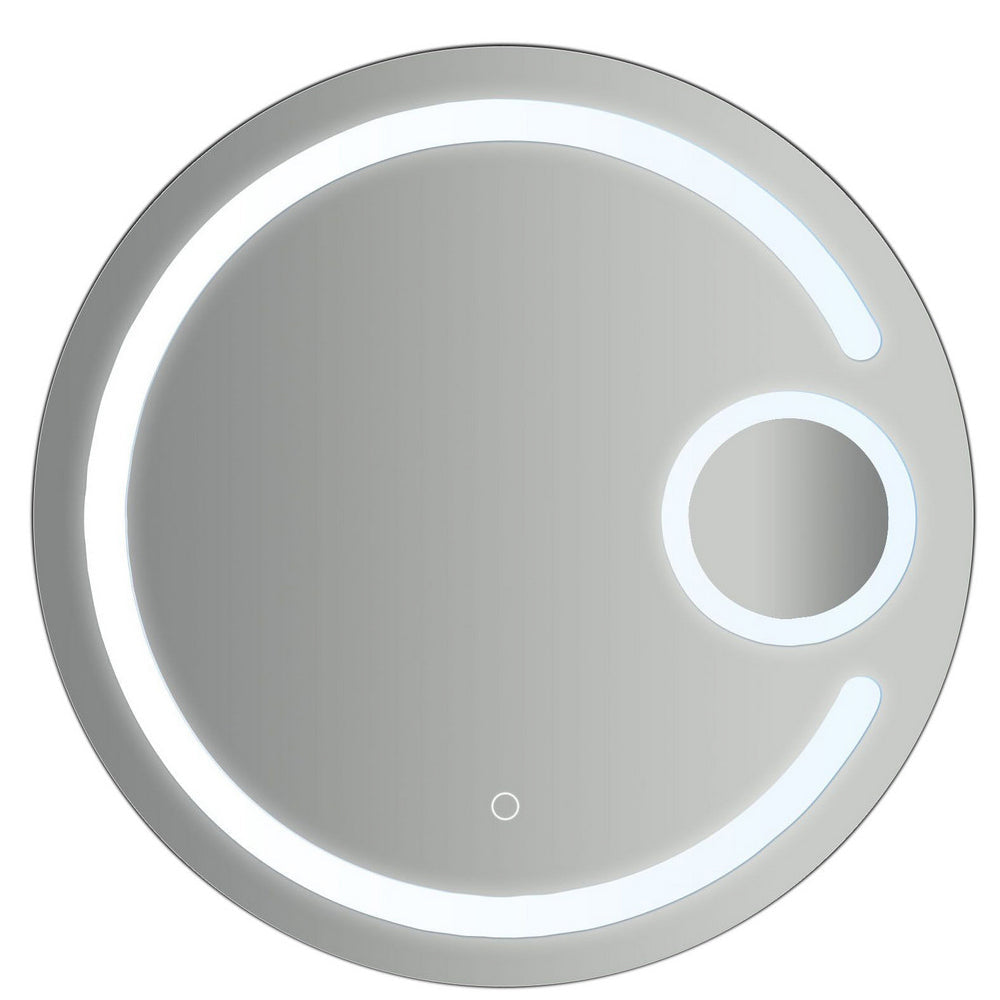Specchio rotondo con doppio led integrato accensione touch diametro 70 cm by CeramicStore | Lo specialista del tuo bagno