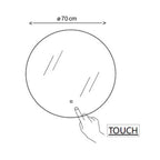  Specchio rotondo con doppio led integrato accensione touch diametro 70 cm by CeramicStore | Lo specialista del tuo bagno