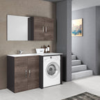  modulo lavatrice e pensile - Rovere Scuro by CeramicStore | Lo specialista del tuo bagno