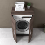  Composizione Mobili Lavanderia Area51-09 con modulo lavatrice e pensile - Rovere Scuro by CeramicStore | Lo specialista del tuo bagno