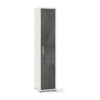 Colonna Multiuso con 4 ripiani di cui 2 regolabili finitura Struttura Ossido Bianco / Finitura Frontale Ossido Nero by Sarmog by CeramicStore | Lo specialista del tuo bagno