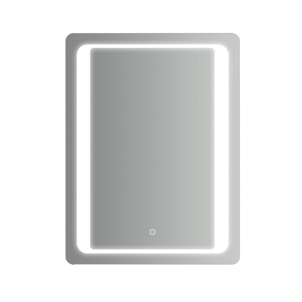 Specchio rettangolare ad angoli smussati con striscia led integrata accensione touch 60x80h cm by CeramicStore | Lo specialista del tuo bagno