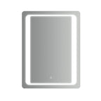 Specchio rettangolare ad angoli smussati con striscia led integrata accensione touch 60x80h cm by CeramicStore | Lo specialista del tuo bagno