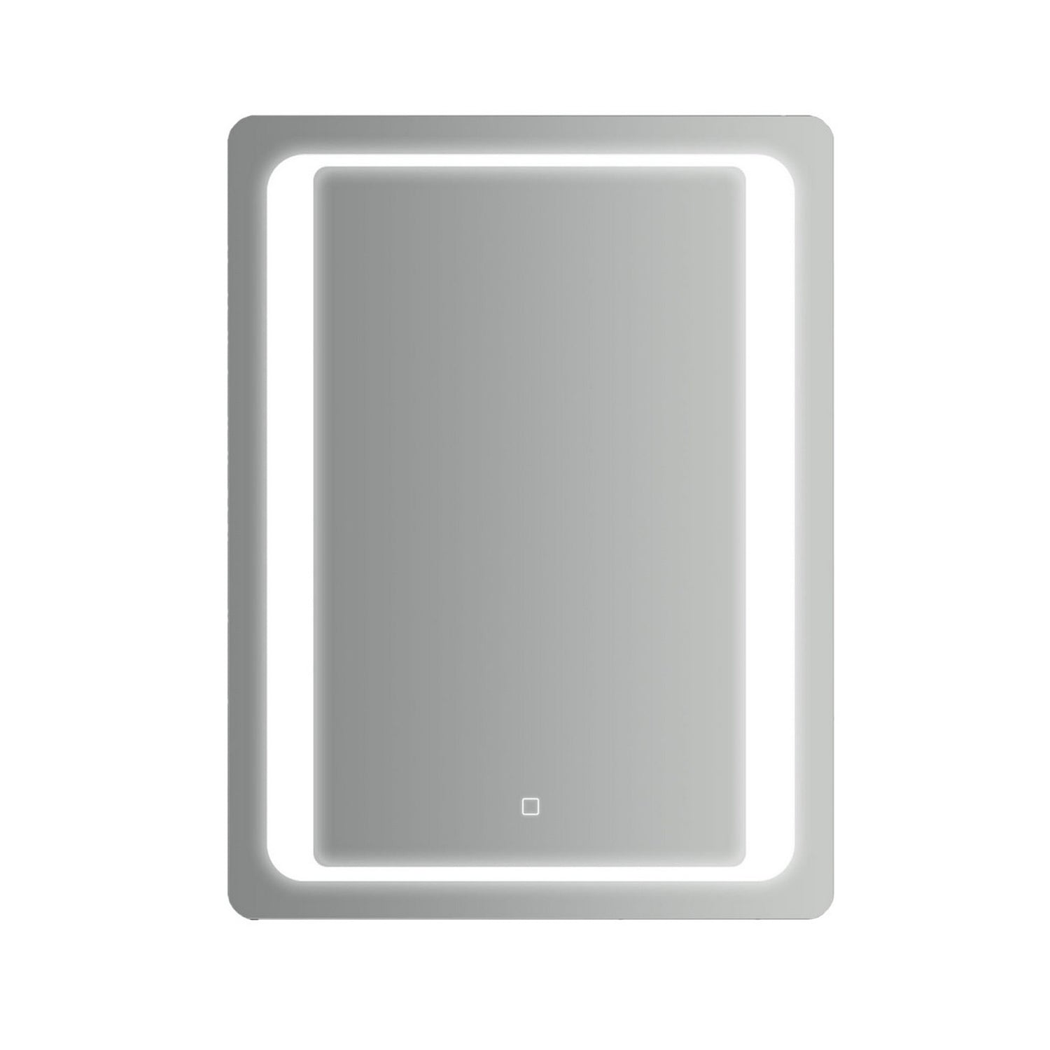 Specchio rettangolare ad angoli smussati con striscia led integrata accensione touch 60x80h cm by CeramicStore | Lo specialista del tuo bagno