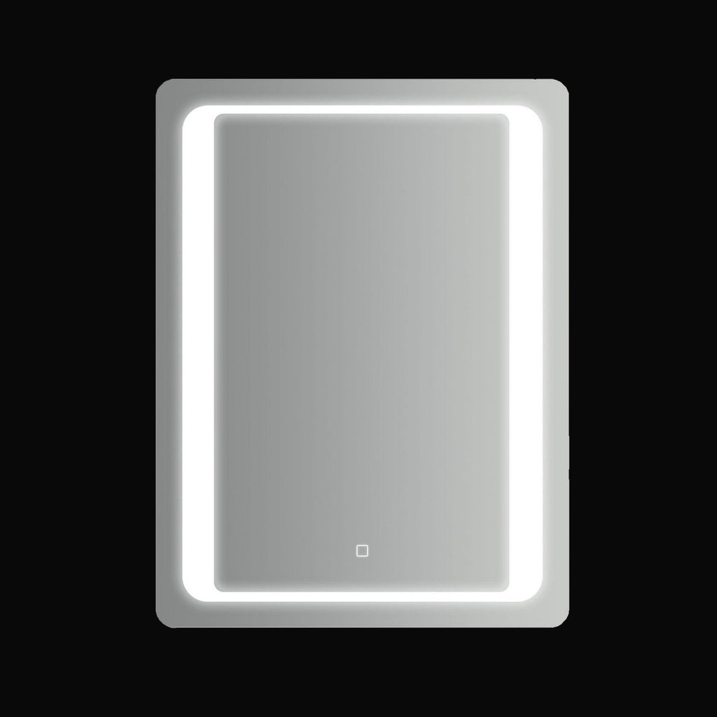  Specchio rettangolare ad angoli smussati con striscia led integrata accensione touch 60x80h cm by CeramicStore | Lo specialista del tuo bagno