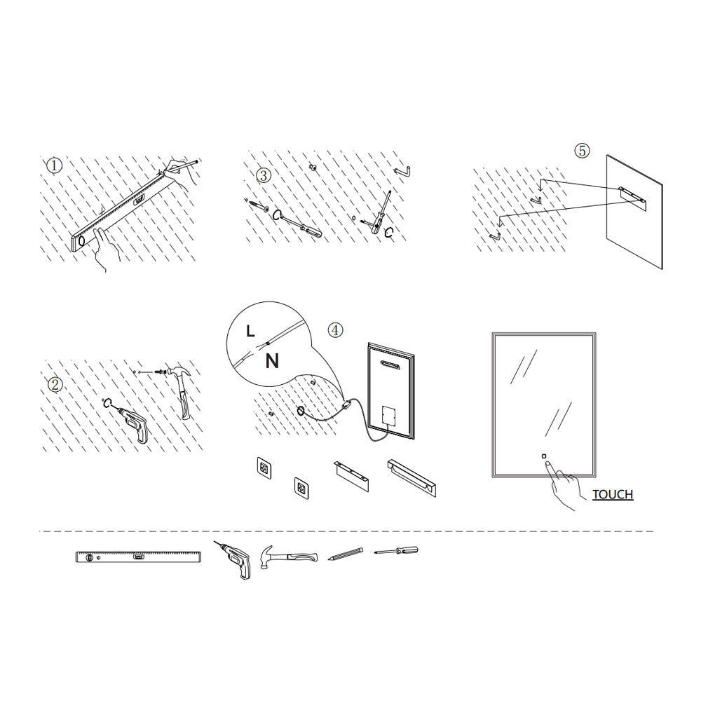  Specchio irregolare con led integrato accensione touch 80x45h cm by CeramicStore | Lo specialista del tuo bagno