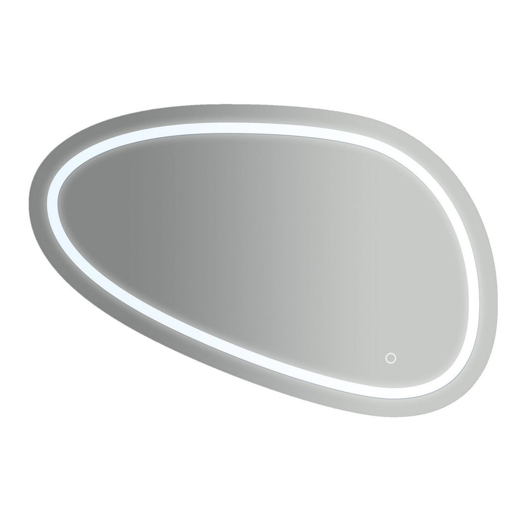 Specchio irregolare con led integrato accensione touch 80x45h cm by CeramicStore | Lo specialista del tuo bagno