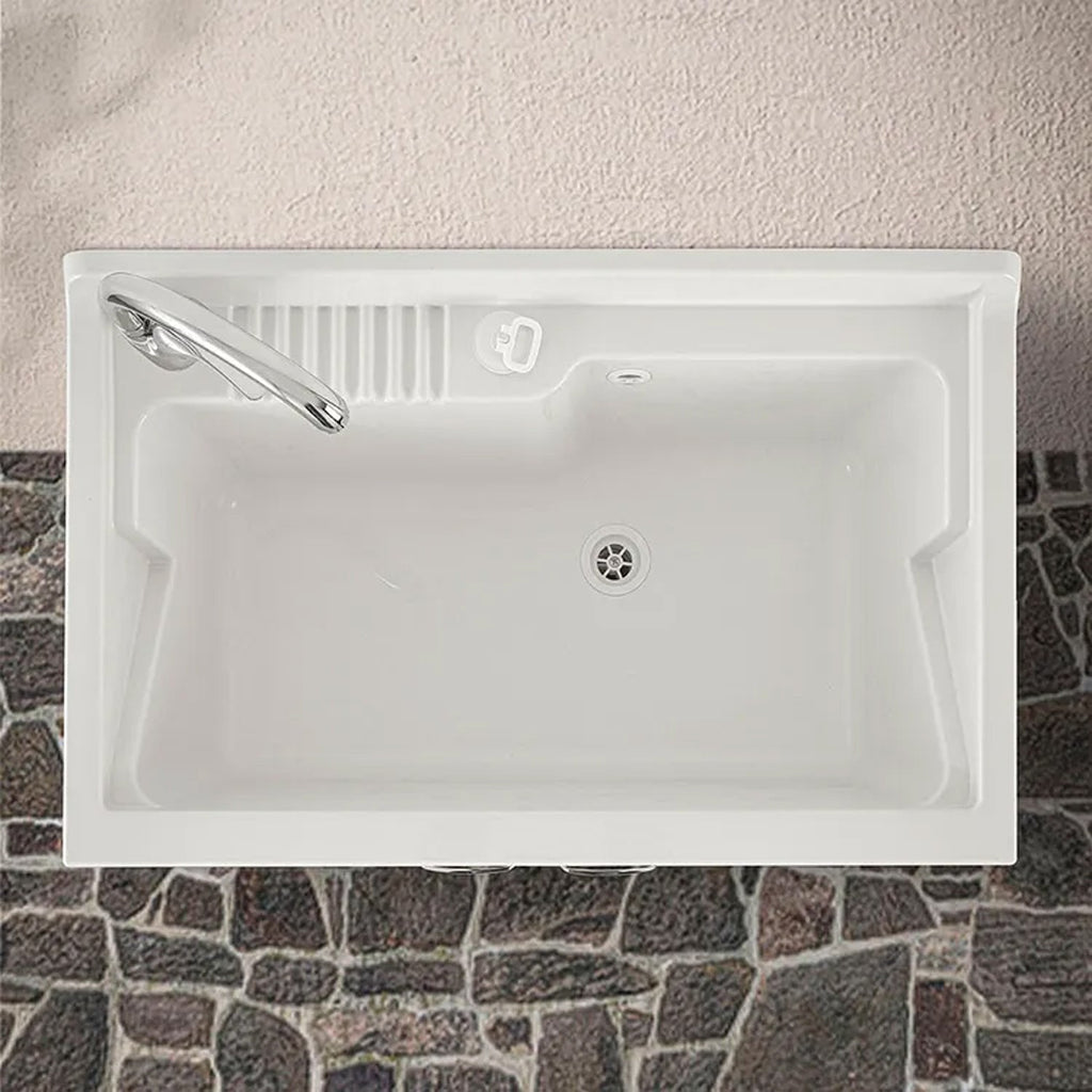 531004 - Vasca in resina Cubi&co per lavatoio 80x50 con pre-fori - 80 x 45,1 cm