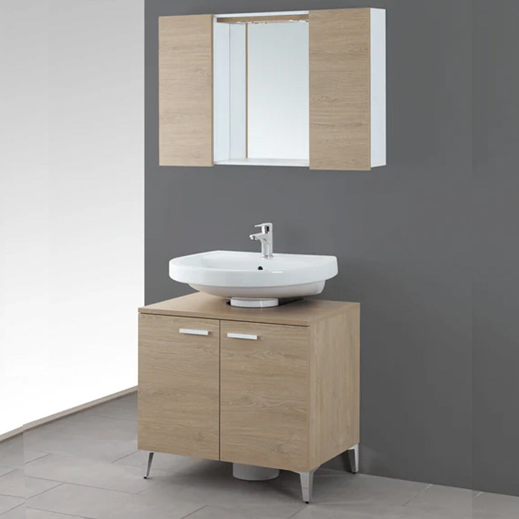 799305 - Mobile Bagno A terra 70 cm con 2 Ante Serie Star Cubi&co - Rovere Dolomite