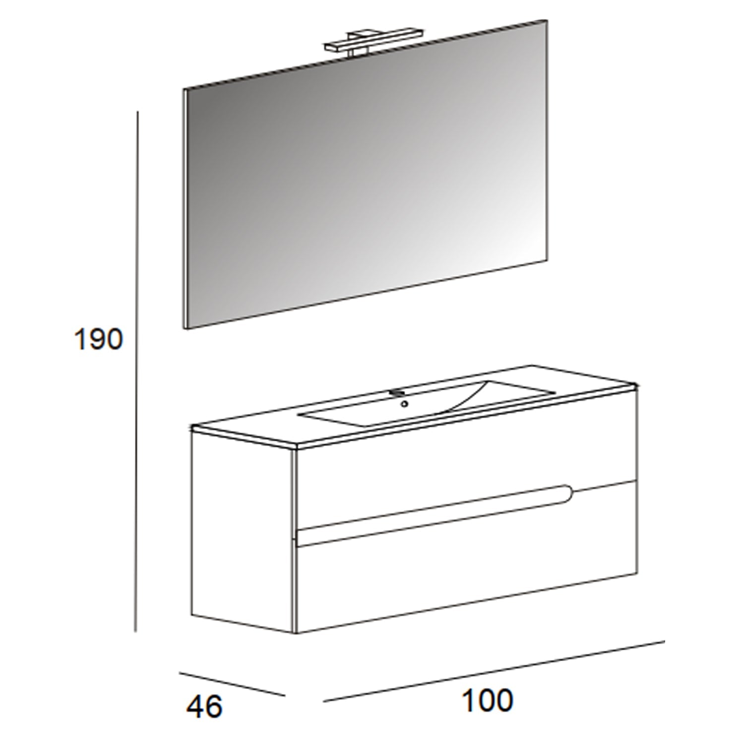  lavabo e specchiera modello Flora - Rovere tabacco by CeramicStore | Lo specialista del tuo bagno