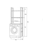 130410 - Scaffale 2 ripiani Cubi&co Willy in polipropilene - Effetto legno