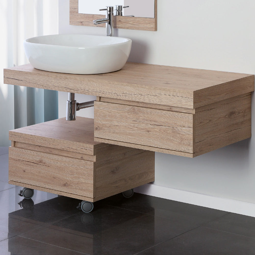 Cassettiera con chiusura soft-close e ruote Cubi&Co Rack cm 58x48 - Rovere di Bordeaux