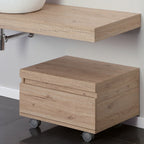 Cassettiera con chiusura soft-close e ruote Cubi&Co Rack cm 58x48 - Rovere di Bordeaux