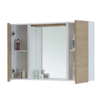 Specchiera con ante e illuminazione LED Cubi&Co 91 x 61 cm - Rovere Dolomite