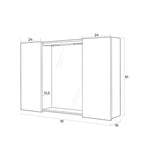 Specchiera con ante e illuminazione LED Cubi&Co 91 x 61 cm - Rovere Dolomite