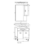  specchio e pensile modello Jour in nobilitato rifinitura larice bianco by CeramicStore | Lo specialista del tuo bagno