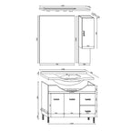  Mobile bagno a terra con lavabo