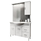  specchio e pensile modello Jour cm 105 in nobilitato rifinitura bianco lucido by CeramicStore | Lo specialista del tuo bagno