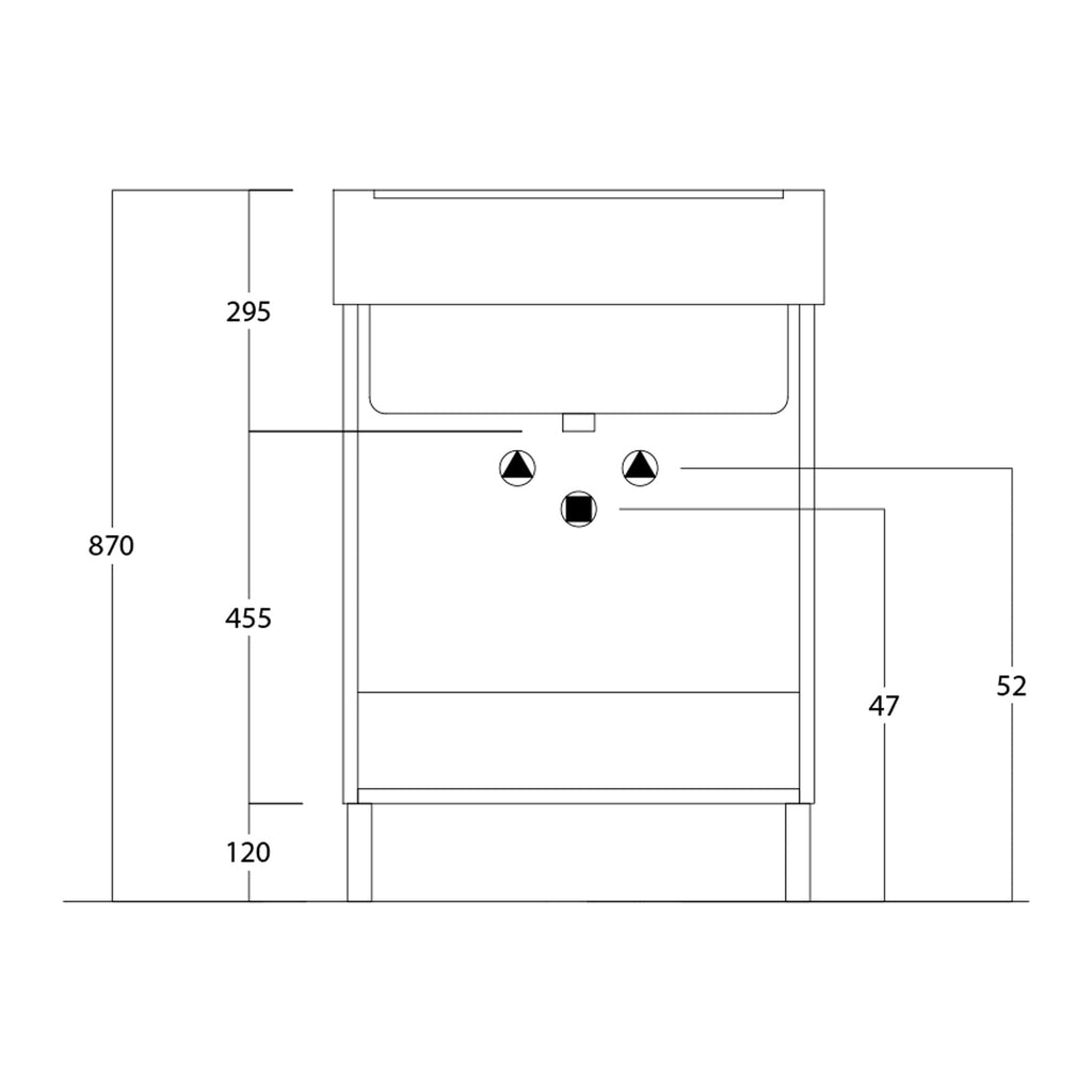  Lavatoio in ceramica con mobile due ante in legno melaminico Lavarredo Xilon cm 75x50 Bianco Lucido by CeramicStore | Lo specialista del tuo bagno