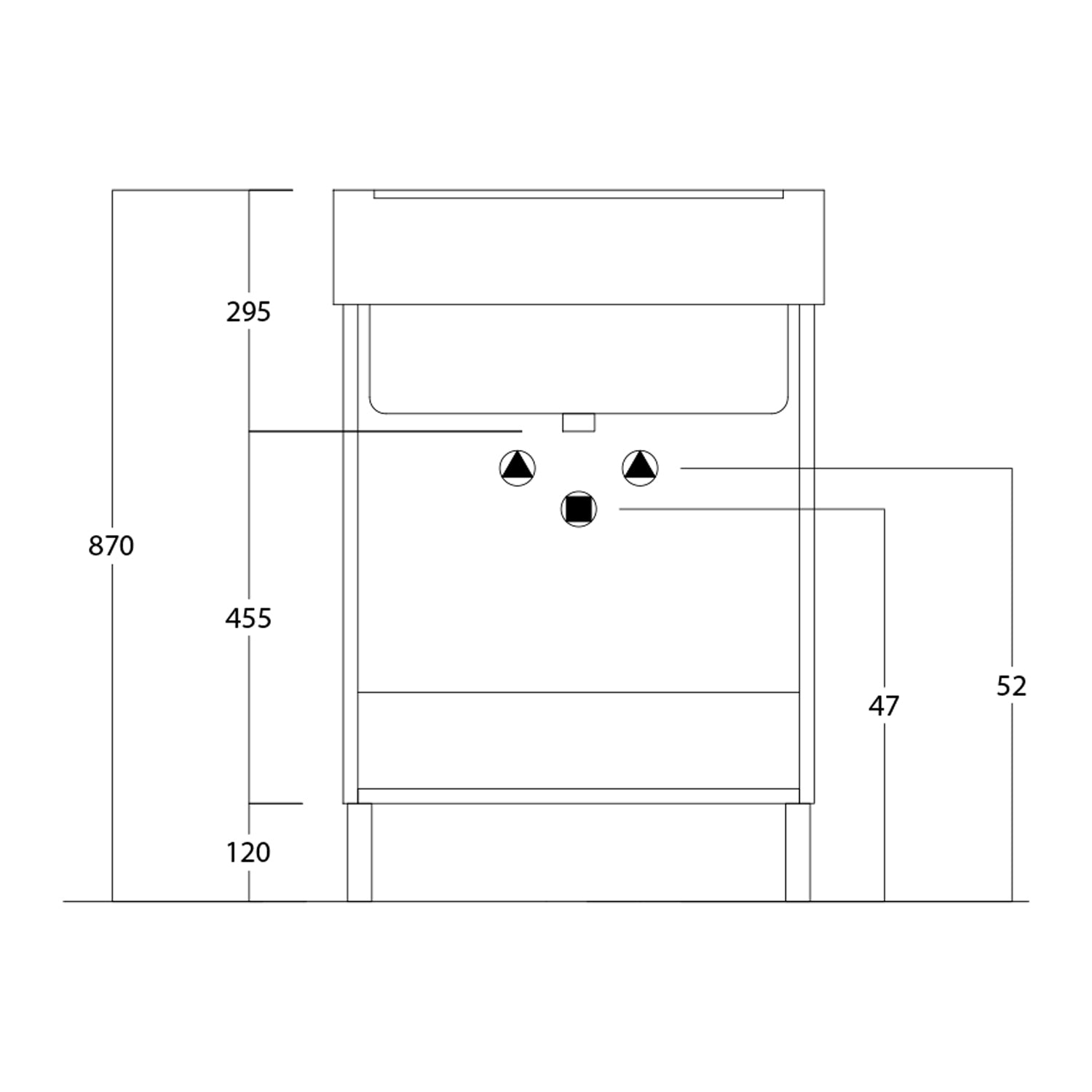  Lavatoio in ceramica con mobile due ante in legno melaminico Lavarredo Xilon cm 75x50 Bianco Lucido by CeramicStore | Lo specialista del tuo bagno