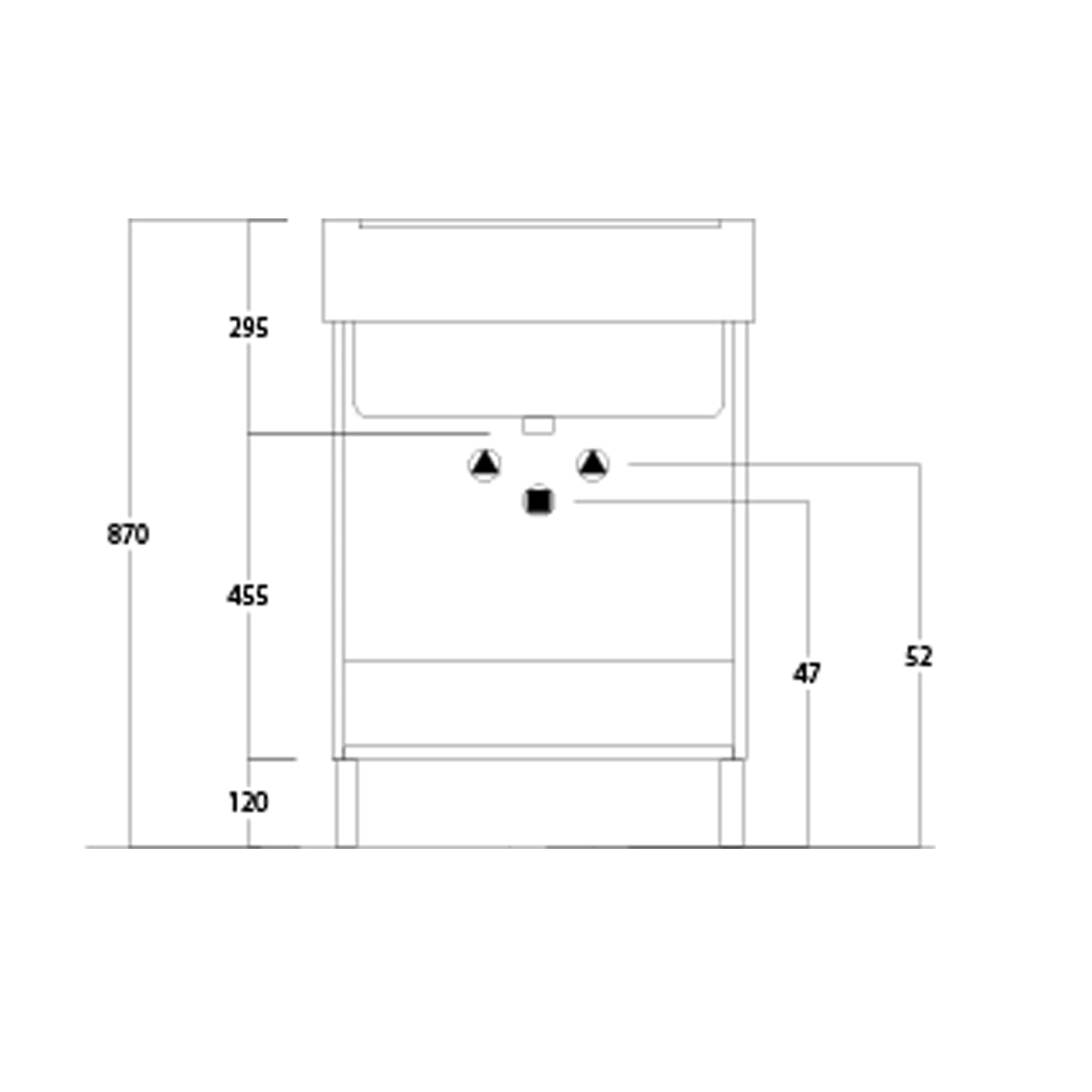  Lavatoio in ceramica con mobile due ante in legno melaminico Lavarredo Xilon cm 90x50 Bianco Lucido by CeramicStore | Lo specialista del tuo bagno