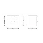 Mobile bagno sospeso 60 cm Cubi&Co modello Harmony - Bianco Lucido