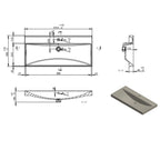  Mobile bagno sospeso modello Kora06 cm 100x190x46 - Rovere scuro by CeramicStore | Lo specialista del tuo bagno
