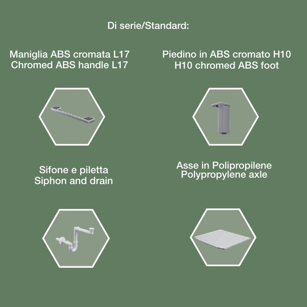  Lavatoio Xilon Lavanderina cm 60x60 colore Bianco opaco by CeramicStore | Lo specialista del tuo bagno