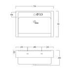  Lavatoio in ceramica con mobile due ante in legno melaminico Lavarredo Xilon cm 75x50 Bianco Lucido by CeramicStore | Lo specialista del tuo bagno