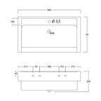  Lavatoio in ceramica con mobile due ante in legno melaminico Lavarredo Xilon cm 90x50 Bianco Lucido by CeramicStore | Lo specialista del tuo bagno