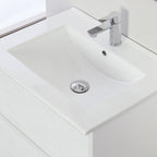 Composizione bagno sospesa Favola con lavabo e specchio cm 60 Bianco-Laccato