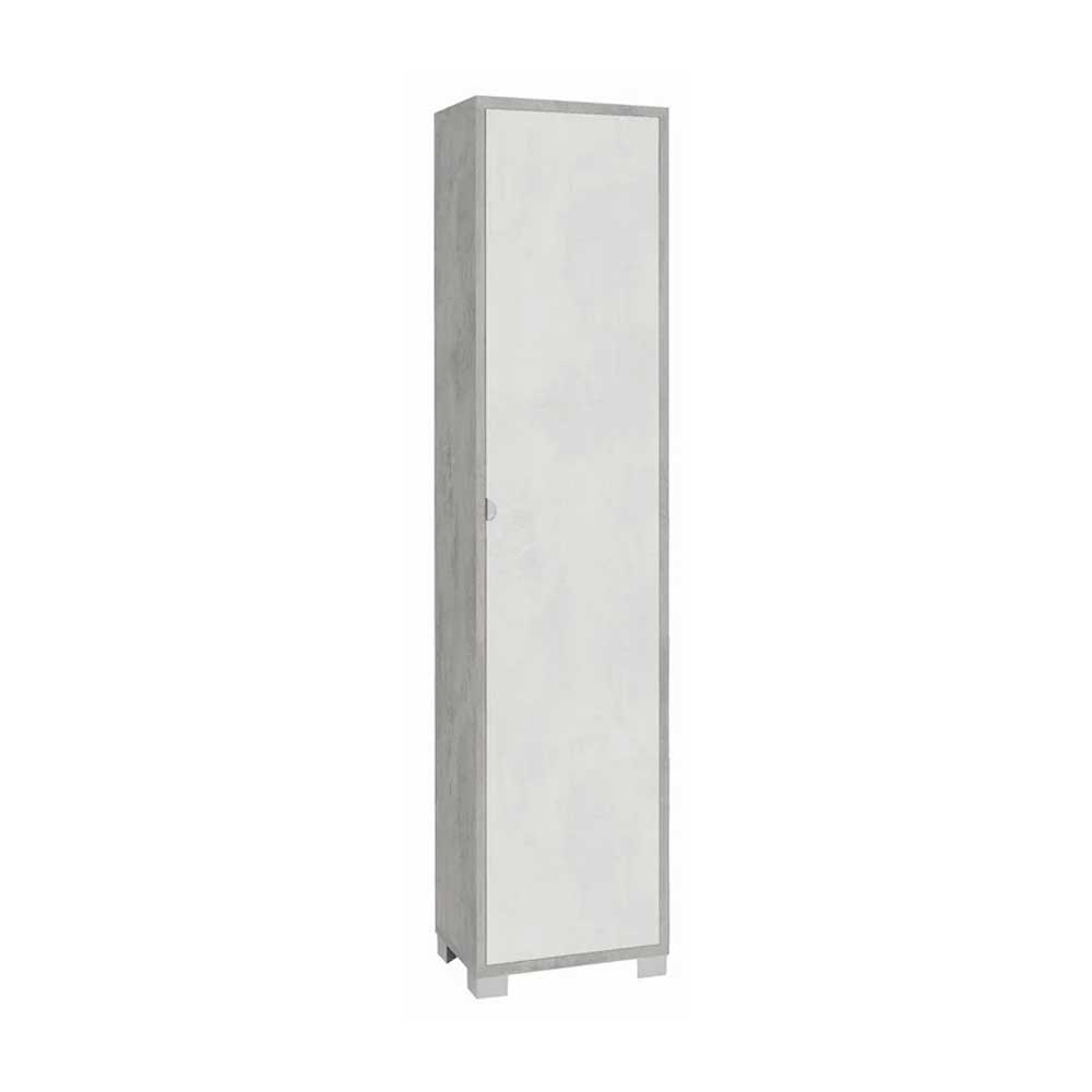 Mobile Colonna da Bagno 1 Anta finitura Struttura Cemento / Finitura Frontale Ossido Bianco by Sarmog by CeramicStore | Lo specialista del tuo bagno