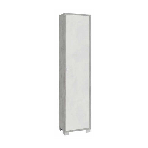 Mobile Colonna da Bagno 1 Anta finitura Struttura Cemento / Finitura Frontale Ossido Bianco by Sarmog by CeramicStore | Lo specialista del tuo bagno