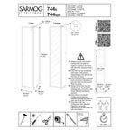  Mobile Colonna da Bagno 1 Anta finitura Struttura Ossido Nero / Finitura Frontale Cemento by Sarmog by CeramicStore | Lo specialista del tuo bagno