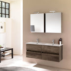 Mobile bagno sospeso modello Kora08 cm 120x190x46 rovere scuro by CeramicStore | Lo specialista del tuo bagno