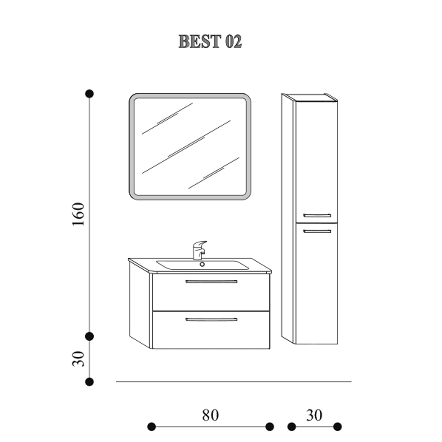  Mobile bagno sospeso modello Best02 cm 110x190x46 laccato lucido grigio nuvola by CeramicStore | Lo specialista del tuo bagno
